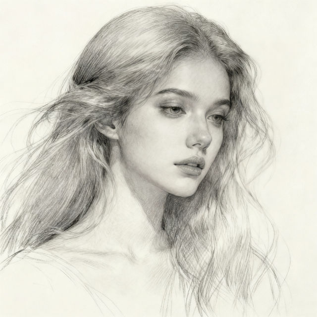Female Drawings - AI Generated gallery