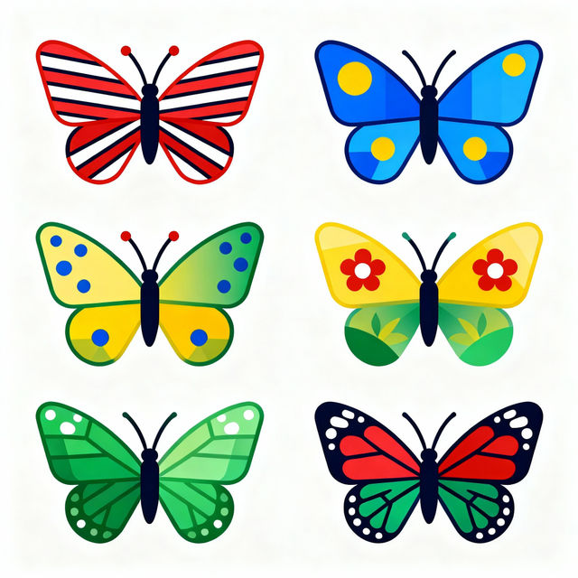 Butterflies Clip Art - Made With AI gallery