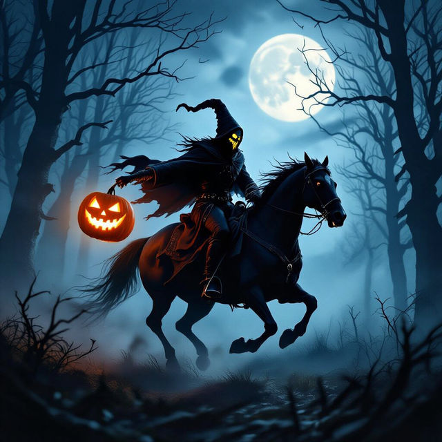 Headless Horseman Art - AI Generated gallery
