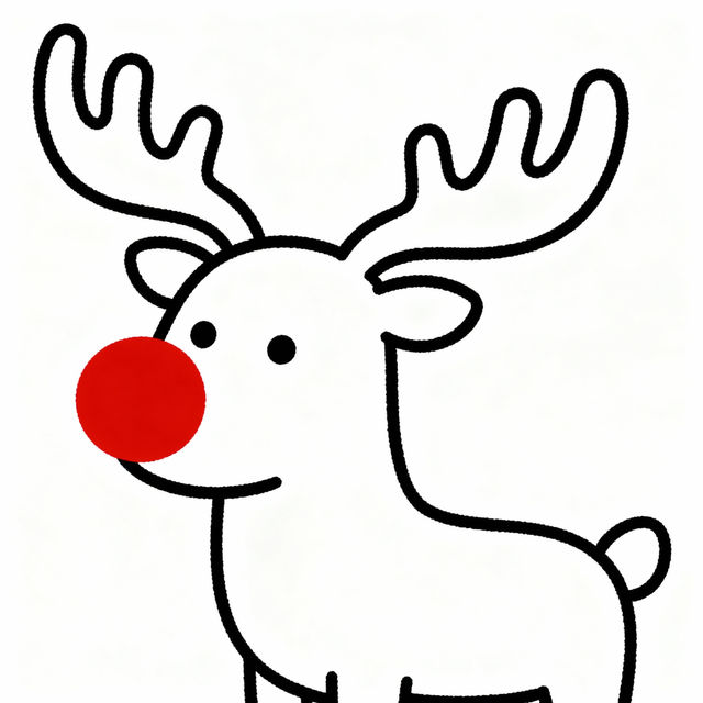 Reindeer Drawing Easy gallery