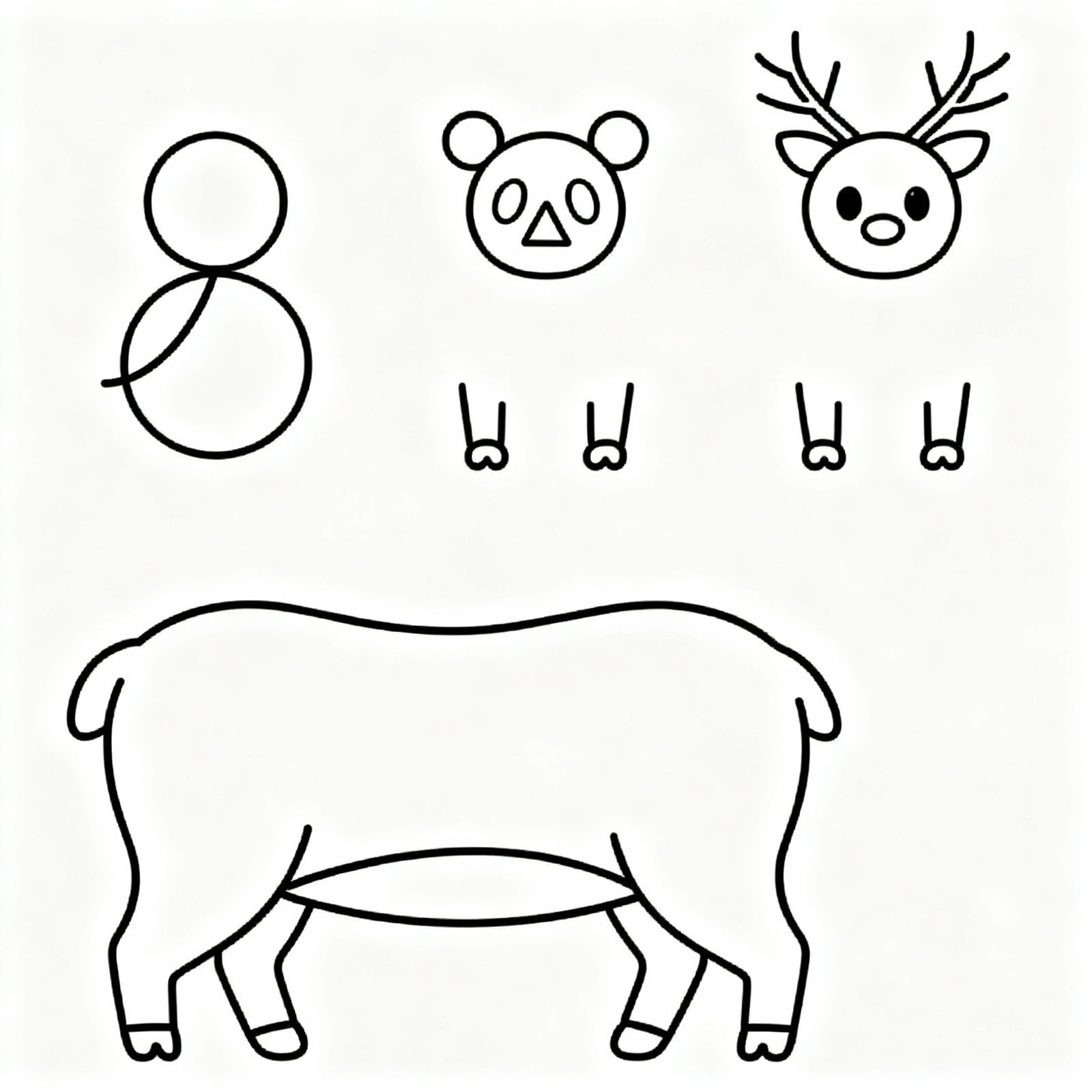 Easy Reindeer Drawing Tutorials & AI Art