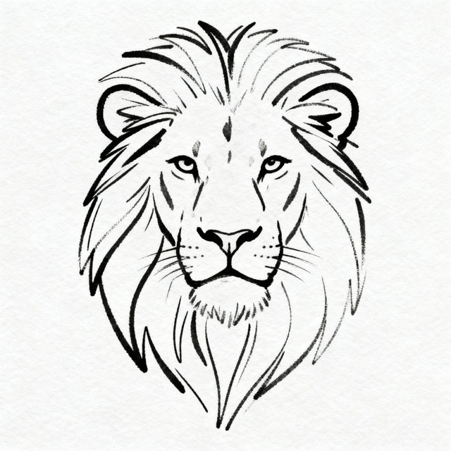 Lion Simple Drawing gallery