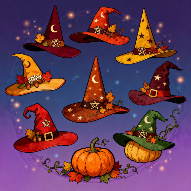 Witch Hat Clip Art - AI Generated gallery