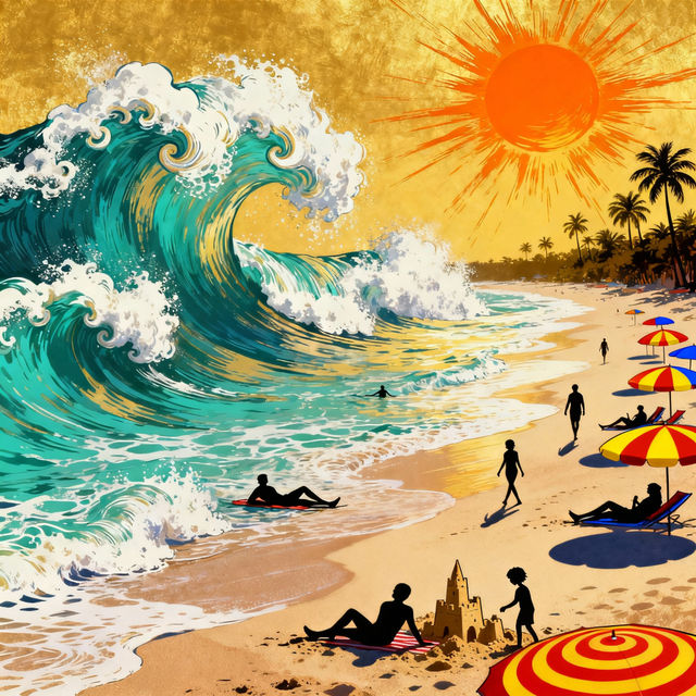 Summer Pictures Drawing - AI Generated gallery