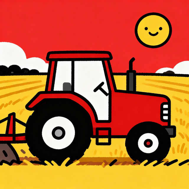 Easy Tractor Drawings gallery