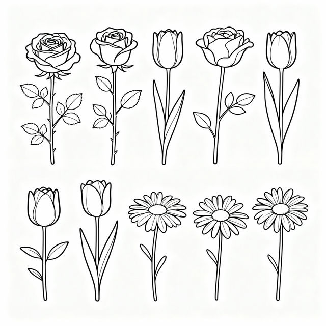 Basic Easy Drawings Of Flowers gallery