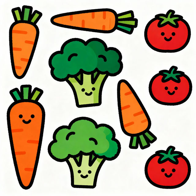 Vegetable Drawing Easy gallery