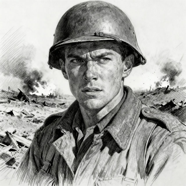 WW2 Soldier Drawings - AI Generated gallery