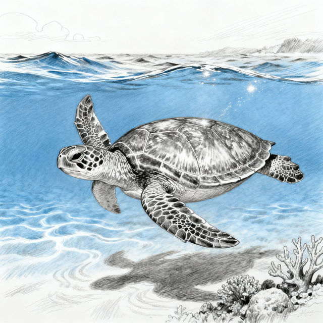 Sea Turtle Drawings gallery