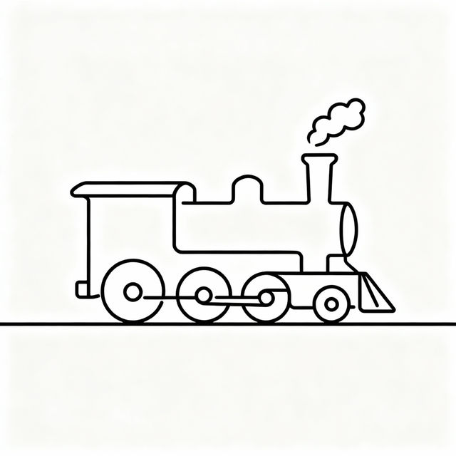 Simple Train Drawings gallery