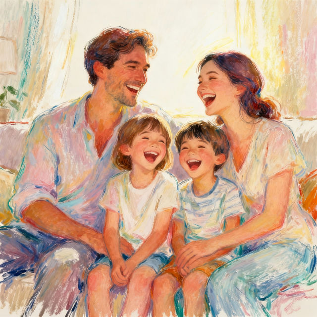 Family Portrait Drawing - AI Created gallery