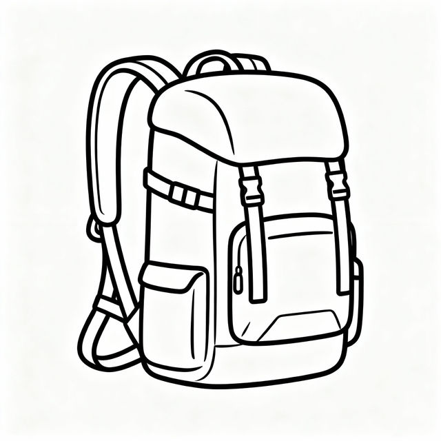 Easy Backpack Drawing gallery