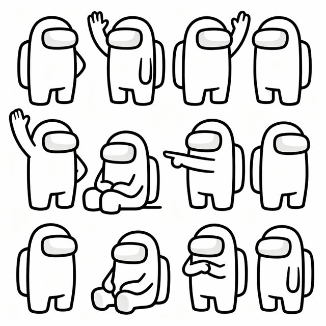 Among Us Coloring Pictures gallery