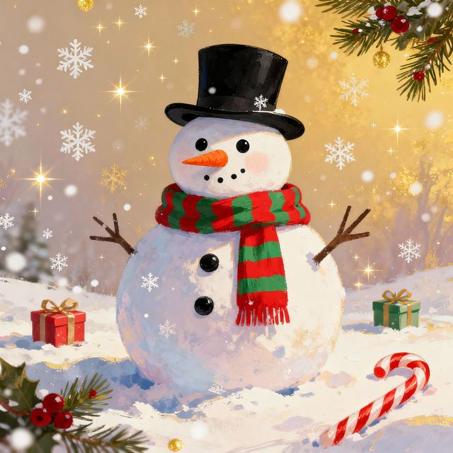 Cute Christmas Snowman Drawings gallery
