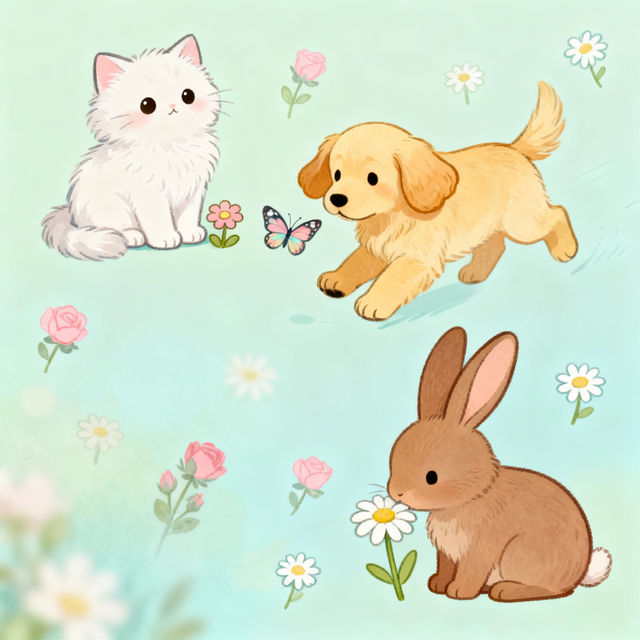 Cute Animal Drawings - Made With AI gallery