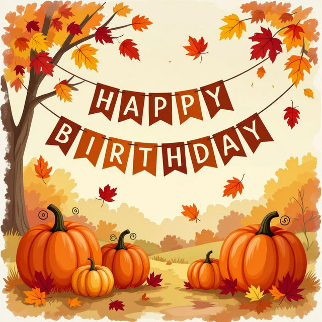 Fall Happy Birthday Images gallery