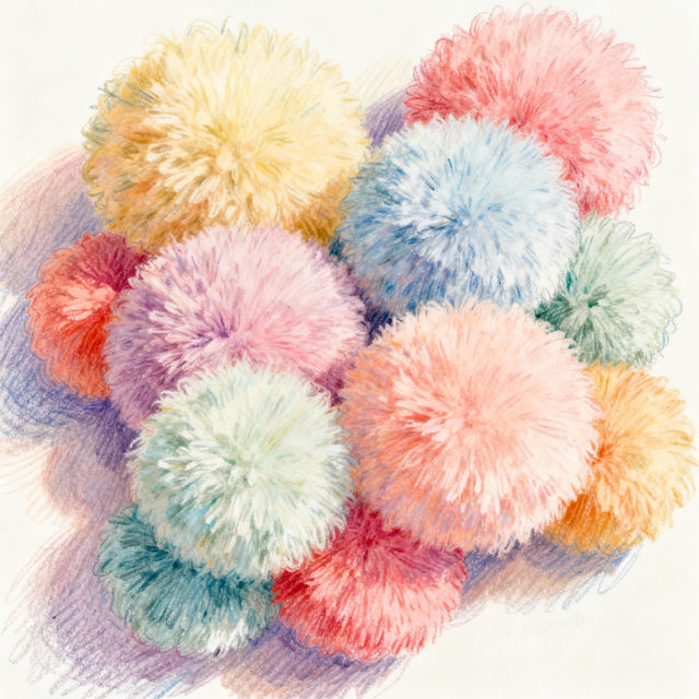 Pom Poms Drawing gallery