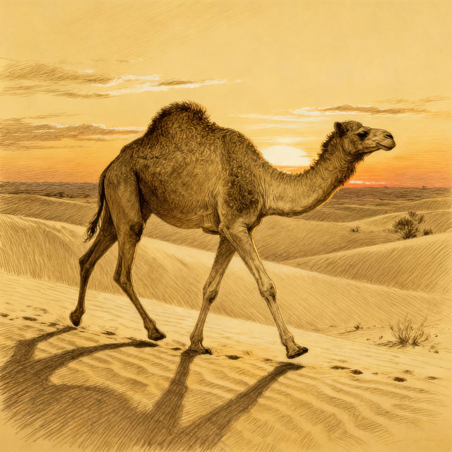 Camel Drawings - AI Generated Art gallery