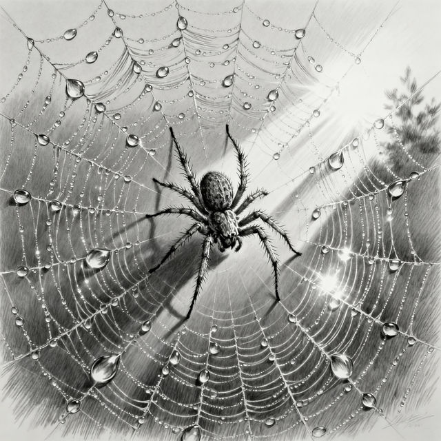 Realistic Spider Web Drawings - Made With AI gallery