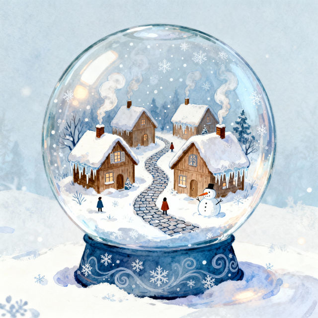 Snow Globe Drawings - AI Generated Art gallery