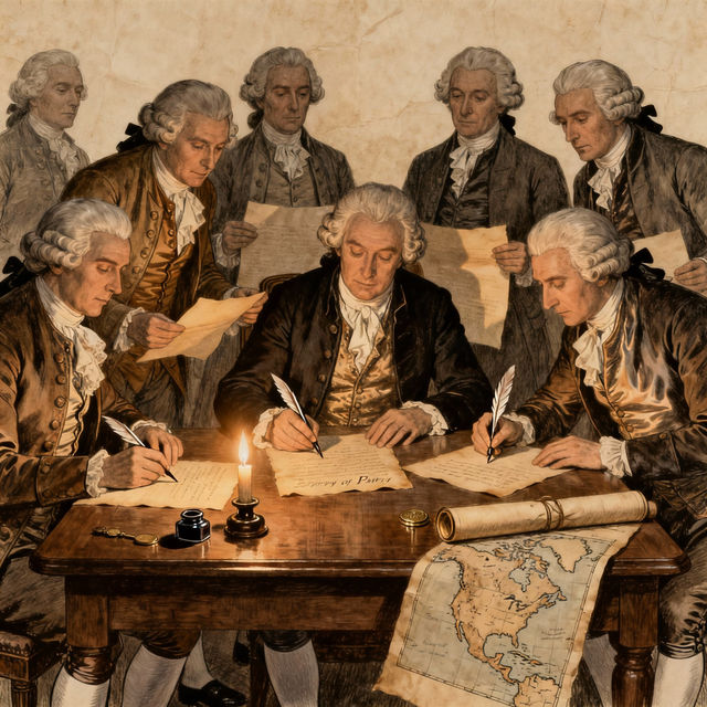 Treaty of Paris Drawings - AI Generated gallery