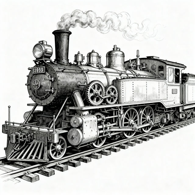 Steam Locomotive Drawings gallery