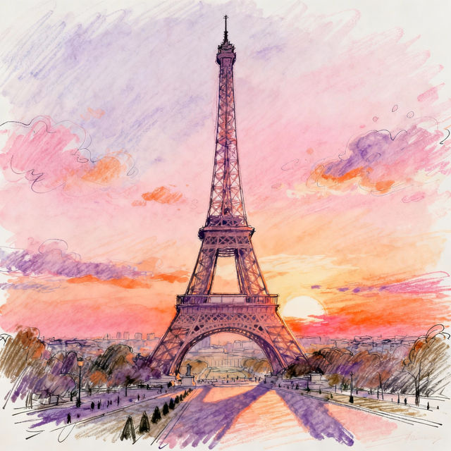 Paris Drawings - AI Generated Art gallery