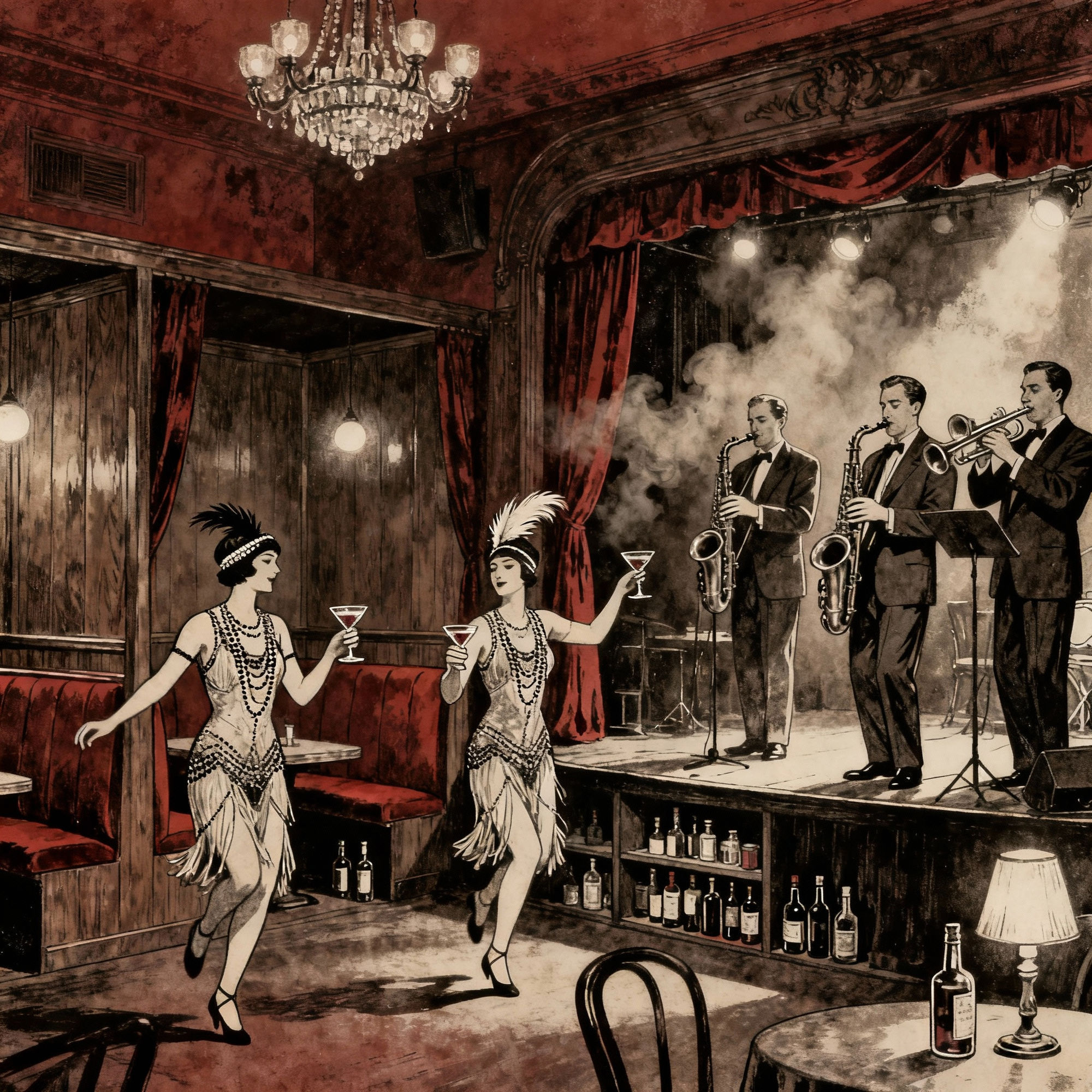 Prohibition Drawings AI Generated Art