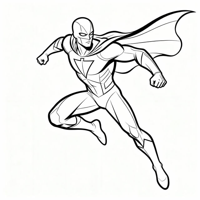 Superhero Outline Drawings - AI Generated gallery