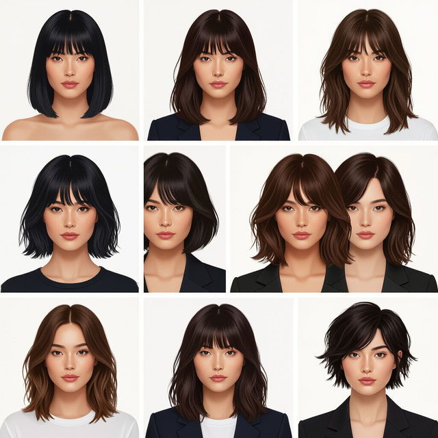 Pictures of Bangs - AI Generated Styles gallery