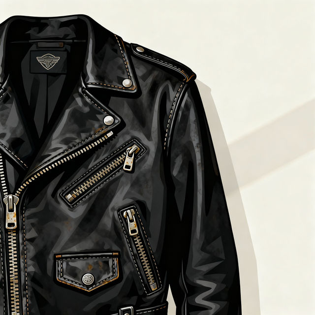 Leather Jacket Drawings - AI Generated gallery