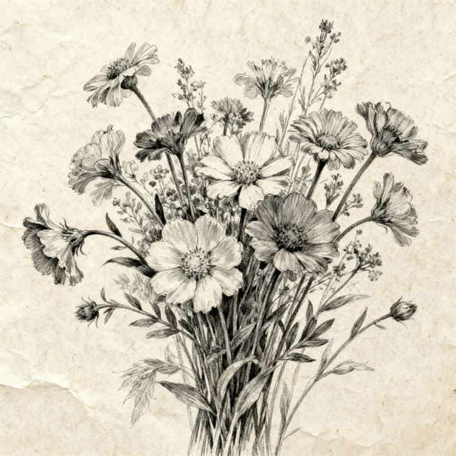 Sketch Of Flowers gallery