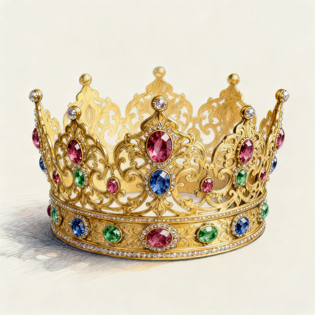 Crowns Drawings - AI Generated Art gallery