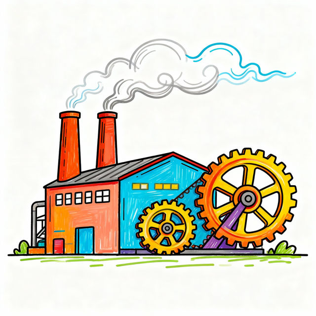 Factory Easy Drawing Ideas gallery