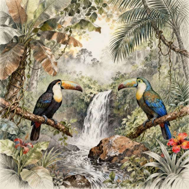 Rainforest Drawings - Made With AI gallery