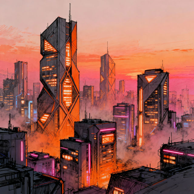 Skyline Drawings - AI Generated Art gallery