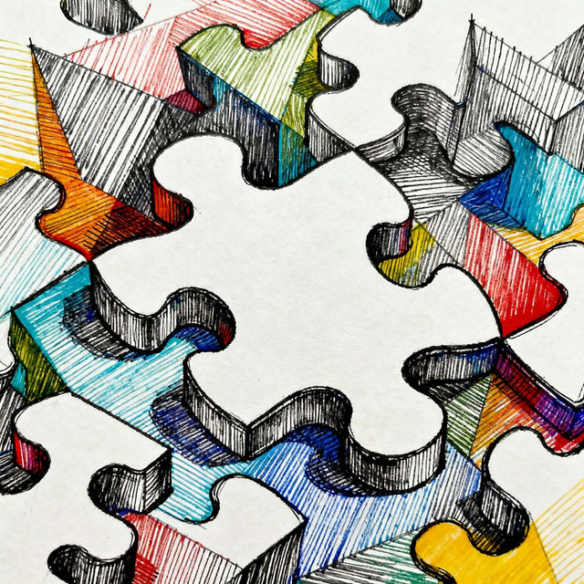 Puzzle Pieces Drawings gallery