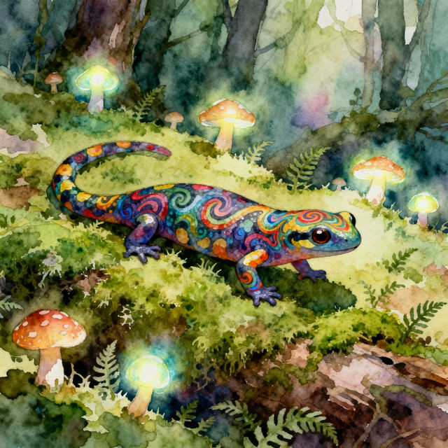 Salamander Drawings - Made With AI gallery