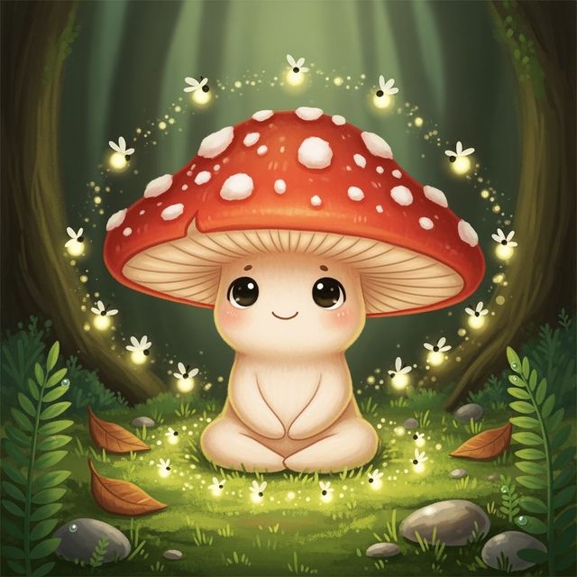 Explore Cute Mushroom Drawings gallery