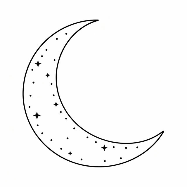 Simple Moon Drawings - AI Generated gallery