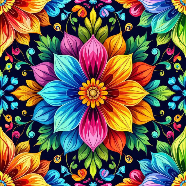 Colorful Floral Wallpaper - AI Generated gallery