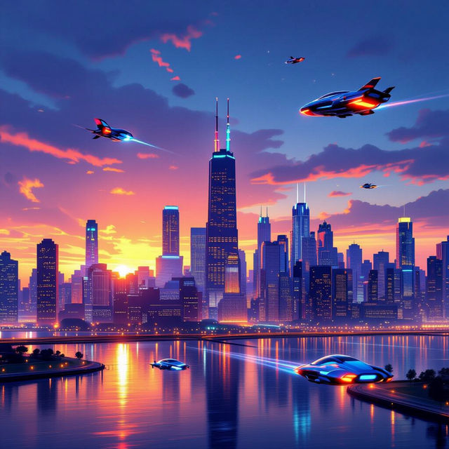 Chicago Skyline Images - AI Generated gallery