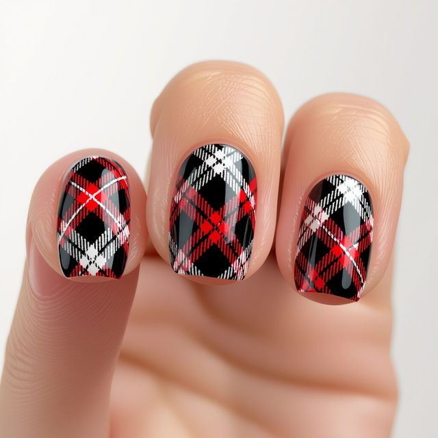 Plaid Nail Art Ideas gallery