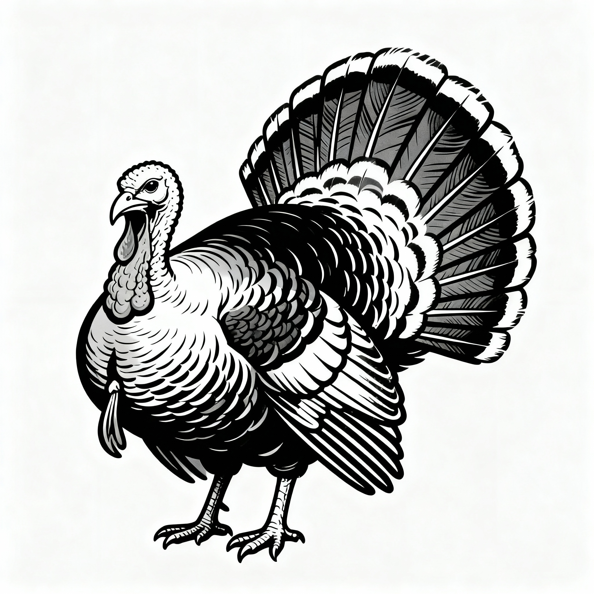 Turkey Clip Art Black And White gallery