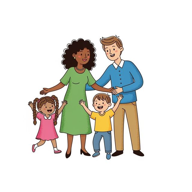 AI-Generated Family Clip Art gallery