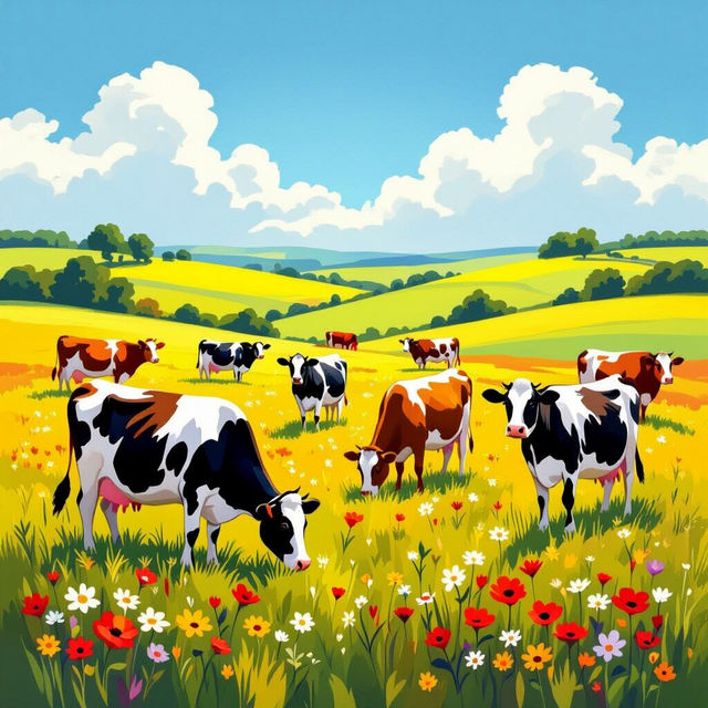 Cows Wallpaper - AI Generated gallery