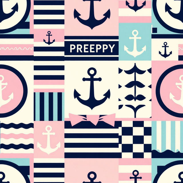 Preppy Wallpaper Collage - Made With AI gallery