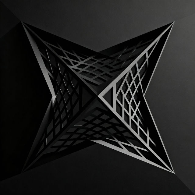 Black Geometric Wallpaper - AI Generated gallery