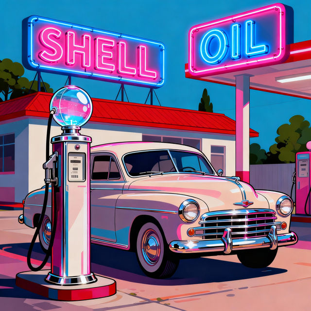 Gas Station Clip Art - AI Generated gallery