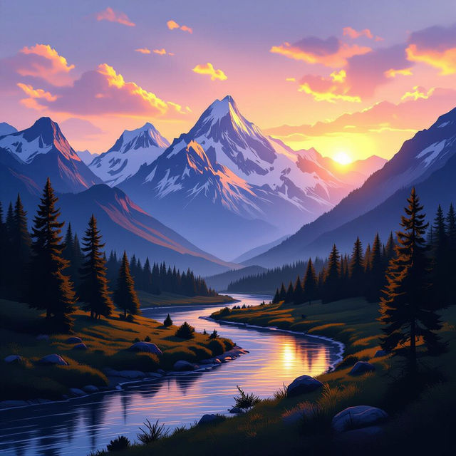 Mountain Clip Art - AI Generated gallery